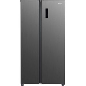 Wiggo WR-SBS18E(X) - Amerikaanse Koelkast - No Frost - 2 deuren - Display - Super Freeze - 442 Liter - Rvs