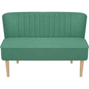 The Living Store Bank Compacte Moderne Tweezitsbank - 117 x 55.5 x 77 cm - Groen