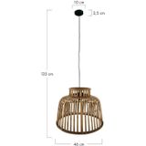 DKNC - Hanglamp Terra - Bamboe - 46x46x35cm - Bruin