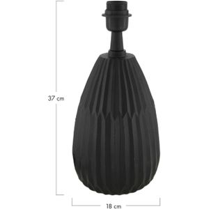 DKNC - Tafellamp Tima - Metaal 18x18x37cm - Zwart