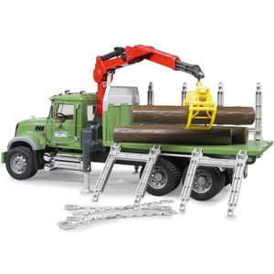 Bruder MACK truck houttransport met 3 boomstammen (02824)