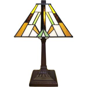 Clayre & Eef Tafellamp Tiffany 20*20*34 cm E14/max 1*25W 5LL-6109