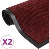VidaXL-Droogloopmatten-2-st-rechthoekig-getuft-90x150-cm-rood