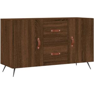 The Living Store Dressoir - bruineiken - 100 x 36 x 60 cm - duurzaam hout/metaal