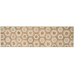 BASOREN - Laagpolig vloerkleed - Beige - 80 x 300 cm - Jute