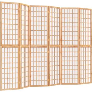 The Living Store Kamerscherm Japanse Stijl - 240 x 170 cm - Massief Vurenhout - Rijstpapier