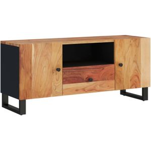 VidaXL TV-meubel 105x33,5x46 cm - Massief Acaciahout en Bewerkt Hout