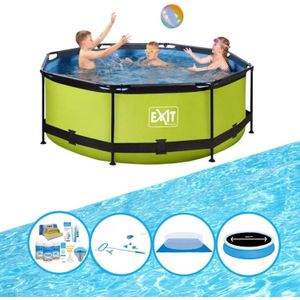 EXIT Zwembad Lime - Frame Pool ø244x76cm - Plus accessoires