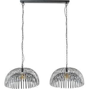 Giga Meubel - Hanglamp Metaal Zwart - 2-Lichts - 150x143x62cm