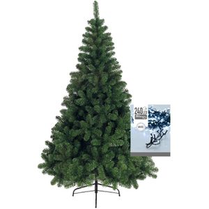 Kerstboom 180 cm incl. kerstverlichting lichtsnoer helder wit - Kunstkerstboom
