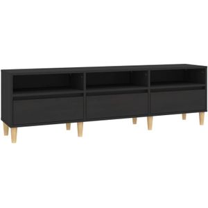vidaXL-Tv-meubel-150x30x44,5-cm-bewerkt-hout-zwart