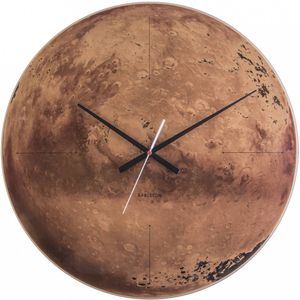 Karlsson wandklok Mars 60 cm glas bruin