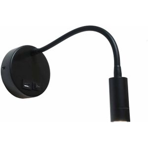 Artdelight Wandlamp Flex USB zwart