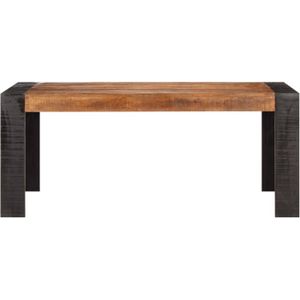 The Living Store Houten Eettafel - Industriële Stijl - 180x90x76 cm - Massief Mangohout