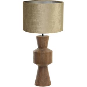 Light and Living tafellamp - brons - hout - SS106415