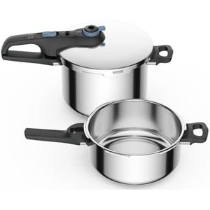 Tefal P2584301 Secure Trendy Snelkookpannen 2-delige set 4L + 6L