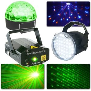 Complete BeamZ lichtset met Laser, Jelly Ball en stroboscoop
