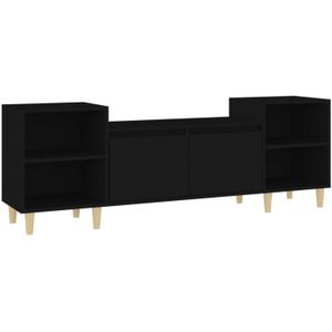vidaXL-Tv-meubel-160x35x55-cm-bewerkt-hout-zwart