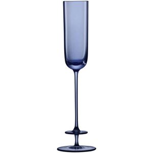 L.S.A. - Champagne Theatre Champagne Flute 130 ml Set van 2 Stuks - Glas - Blauw