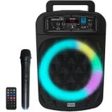 Idance Groovemk2 Party Speaker - Draagbare Bluetooth Speaker Met Discolicht - 200 Watt - Met Draadloze Microfoon