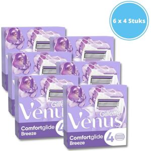Gillette Venus Comfortglide Breeze Scheermesjes - Vrouwen - 4 Navulmesjes - 6 stuks