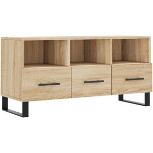 VidaXL Tv-meubel 102x36x50 cm - Bewerkt Hout - Sonoma Eikenkleurig