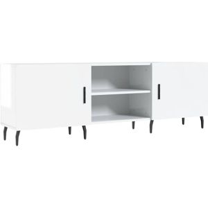 VidaXL TV-meubel 150x30x50 cm - Bewerkt Hout - Hoogglans Wit