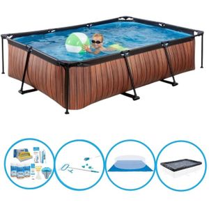 EXIT Zwembad Timber Style - Frame Pool 300x200x65 cm - Compleet zwembadpakket