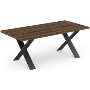 MONACO eettafel - Eiken en zwart houtdecor - L180 x D90 x H74,8 cm - DEMEYERE