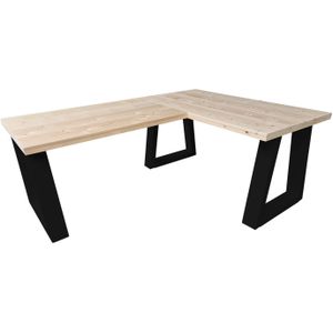 Wood4you - Hoekbureau - Vancouver Vurenhout - 200/150 200/150 Hout - Werkbureau