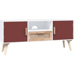 The Living Store TV-meubel Classic - TV-meubel - 105 x 30 x 45 cm - Duurzaam hout - Opbergruimte - Praktische deur -