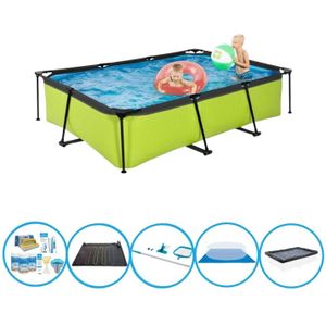 EXIT Zwembad Lime - Frame Pool 300x200x65 cm - Inclusief accessoires