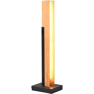 LED Tafellamp - Tafelverlichting - Trion Kamilia - 8W - Warm Wit 3000K - Dimbaar - Rechthoek - Mat Zwart - Aluminium