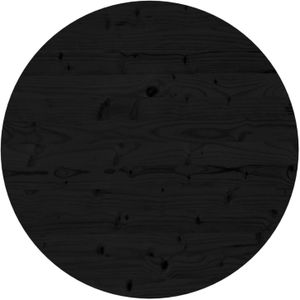 vidaXL-Tafelblad-rond-Ø70x3-cm-massief-grenenhout-zwart