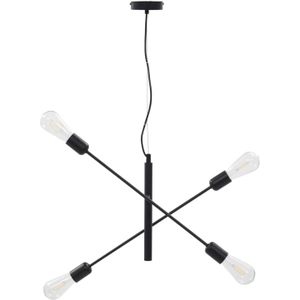 The Living Store Plafondlamp s - Plafondlamp - 60 x 28 x 100 cm - Zwart - E27 fitting