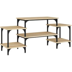 The Living Store Tv-meubel - Sonoma eiken - 117 x 35 x 52 cm - Duurzaam hout en staal