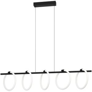 EGLO Caranacoa Hanglamp - LED - 117 cm - Zwart/Wit