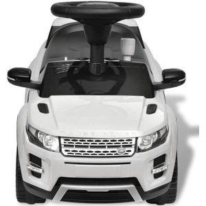 The Living Store Loopauto Land Rover - Wit - 69.7 x 36 x 39.5 cm - Met muziekapparaat - Geschikt voor 2+ jaar