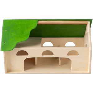 Van Dijk Toys houten speelgoed Boerderij - Naturel groen (Kinderopvang kwaliteit)