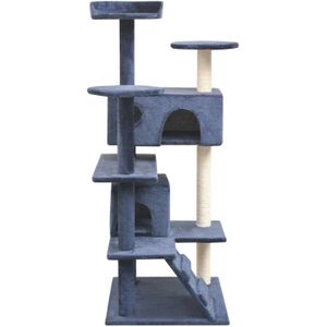 The Living Store Kattenboom - Massief frame - Zacht pluche - Sisal krabpalen - Speelcentrum - 67x67x125 cm