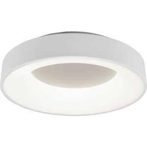LED Plafondlamp - Plafondverlichting - Trion Gurano - 27W - Natuurlijk Wit 4000K - Dimbaar - Rond - Mat Wit - Aluminium