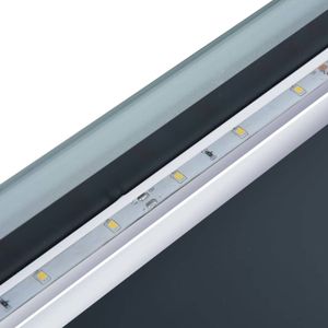 The Living Store LED badkamerspiegel - 80 x 60 cm - heldere verlichting - IP44 - inclusief vergrotende spiegel