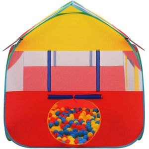 The Living Store Speeltent Ballen - Meerkleurig - 123x120x126 cm - Polyester en staal