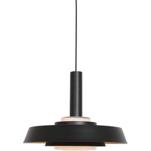 Anne Light and home hanglamp Flinter - zwart - glas - 42 cm - E27 fitting - 3328ZW