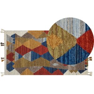Beliani ARZAKAN - Kelim vloerkleed - Multicolor - Wol