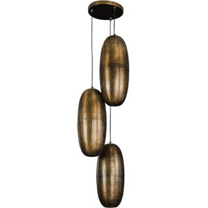 Giga Meubel - Hanglamp Metaal brons - 3-Lichts - 45x45x180cm