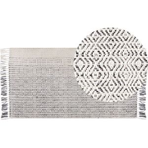 OMERLI - Shaggy tapijt - Wit - 80 x 150 cm - Wol
