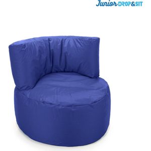 Parya - Zitzak Stoel Junior - Blauw - 70 x 50 cm - Kinderstoel met Vulling voor Binnen