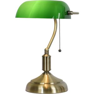 Clayre & Eef Groene Bureaulamp groen 27*17*41 cm E27/max 1*60W 5LL-5104