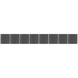 vidaXL Schuttingpanelenset 1391x186 cm HKC zwart